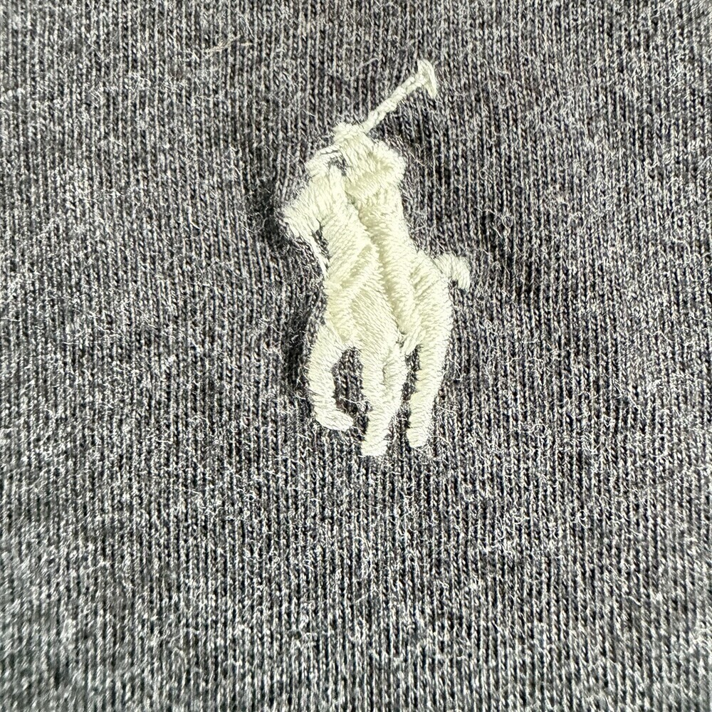 Polo Ralph Lauren Hoodie Men's Small Grey Charcoal Long Sleeve T-Shirt Pullover - Picture 3 of 11
